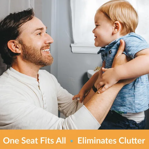 Miniatura 4 de Mayfair NextStep2 - Asiento de inodoro con asiento de entrenamiento para ir al baño integrado, cierre lento, extraíble que nunca se afloja