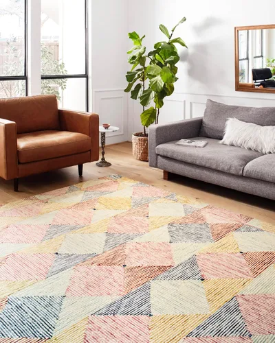 Miniatura 6 de Loloi II Spectrum Collection SPE-03 Charcoal/Multi 2'-3" x 3'-9" Accent Rug