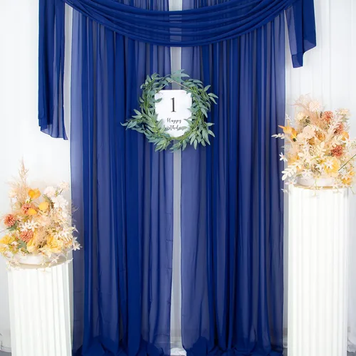 Miniatura 8 de ShinyBeauty Cortinas de gasa rojas de 84 pulgadas de largo, paquete de 2 cortinas transparentes de 29 x 84 pulgadas, 2 paneles de cortinas de gasa