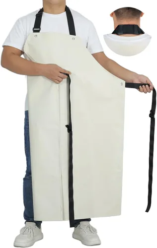 Miniatura 7 de Delantal de Goma Gruesa, Delantal Impermeable de Carnicero Resistente a Productos Químicos Ajustable Delantal de Trabajo