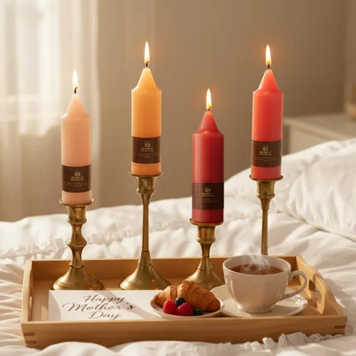 Miniatura 49 de Candelabros de Velas Cónicas Negras, Velas Cónicas Cortas de 5 pulgadas, Candelabros de Velas de Halloween Sin Goteo para Decoración de Navidad