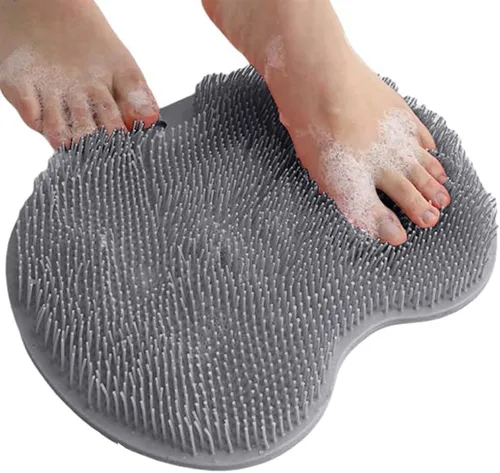 Miniatura 8 de Alfombrilla de ducha para pies con ventosas antideslizantes, almohadilla de masaje para pies y espalda, alfombrilla de masaje para pies de ducha