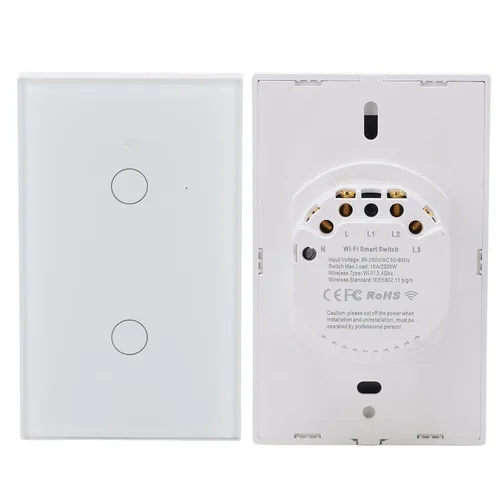 Miniatura 2 de Interruptor inteligente de 2 vías Interruptor de control de luz de pared (blanco estadounidense)