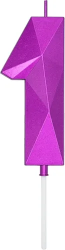 Miniatura 25 de DERVENTA Velas de cumpleaños con números grandes, 3D, color rosa, 3.7 pulgadas, decoración para tartas de fiesta, 1 pieza (número 3 rosa)