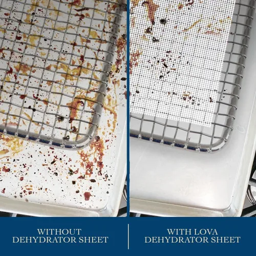 Miniatura 2 de Hojas deshidratadoras de silicona de 14 x 14 pulgadas (paquete de 12) forros de bandeja de malla fina, alfombrillas antiadherentes reutilizables