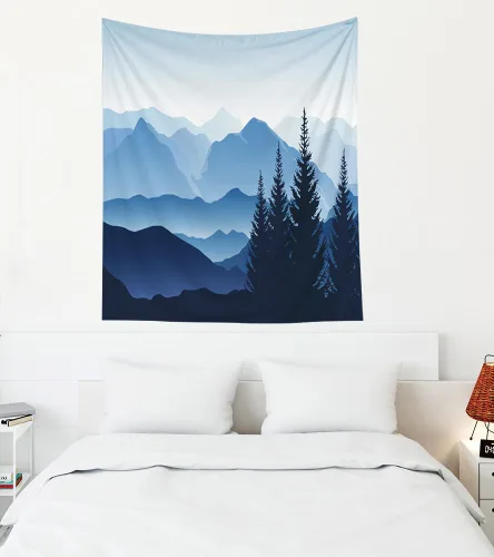Miniatura 25 de Crannel Tapiz de invierno para colgar en la pared, sombrero de mago psicodélico para barba, tapiz mágico de calavera de humo de 50 x 60 pulgadas