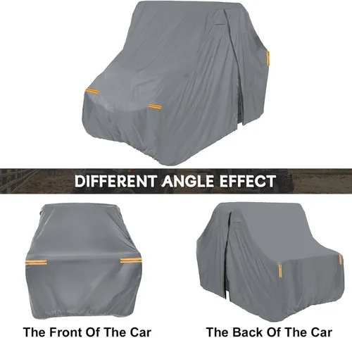 Miniatura 4 de Funda impermeable UTV compatible con Can-am Defender de 2 plazas, 6 capas para todo tipo de clima, con rejillas de ventilación, cremallera de puerta