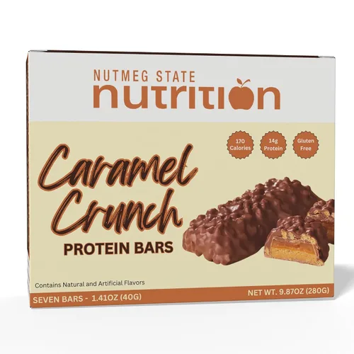 Miniatura 11 de Nutmeg State Nutrition - Barras altas en proteínas, sin gluten, bajas en calorías, ideales para dietas proteicas, 7 porciones por caja