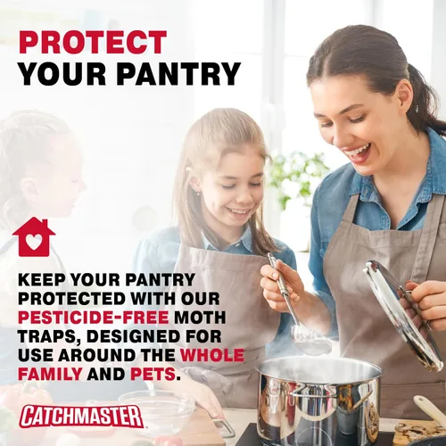 Miniatura 6 de Catchmaster Trampas para plagas y polillas de despensa, paquete de 6 unidades, mata insectos para almacenamiento de cocina, trampas adhesivas