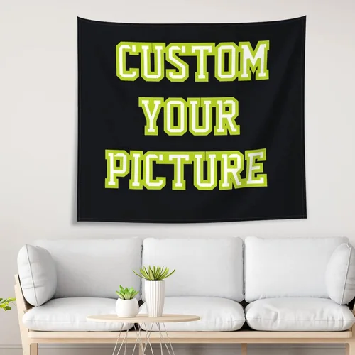 JINJUREN Alfombras personalizadas para colgar con imágenes, pancartas y carteles para dormitorio, 60 x 51 pulgadas, horizontales