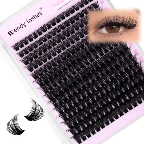 Miniatura 12 de WENDY LASHES Extensiones de pestañas onduladas con efecto 3D, extensiones de pestañas de volumen 100D de 0.394-0.709 in
