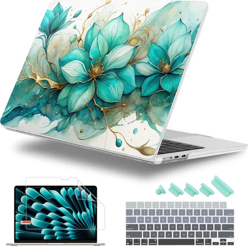 Miniatura 22 de Funda para MacBook Air 2026/2025/2024/2023 de 15 pulgadas M5 A3448/M4 A3241/M3 A3114/M2 A2941, elegante funda protectora rígida para MacBook Air