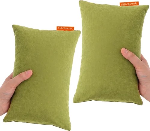 Miniatura 32 de Almohada de microfibra Pipsqueak - Pequeña, Mini, Pequeño - 27.9 x 17.8 cm - Perfecta para viajes, autos, aviones, camping, perros, niños pequeños