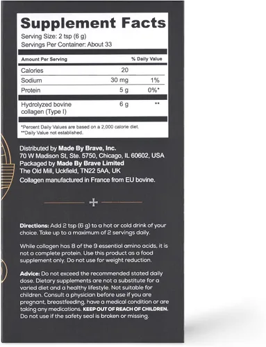 Miniatura 9 de Ancient + Brave Paquetes de colágeno en polvo True Collagen de 15 x 0.18 oz, péptidos de colágeno alimentados con pasto de la UE, proteína en polvo