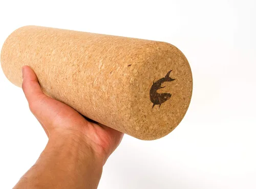 Miniatura 5 de Rodillo muscular de masaje de corcho de tamaño de viaje natural respetuoso del medio ambiente sin rodillo de espuma (12 pulgadas)