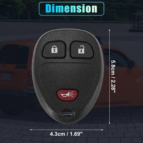Miniatura 6 de X AUTOHAUX 2 unids 315MHz KOBGT04A reemplazo de entrada sin llave remoto llavero coche para Chevy HHR 06-11 Uplander 06-08 para Buick Terraza