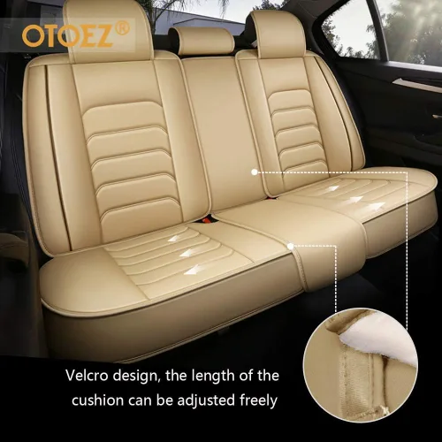 Miniatura 3 de otoez Juego completo de 5 fundas de asiento de automóvil, sedán, SUV, camión, furgonetas, protector de cojín para asiento delantero y trasero, apto