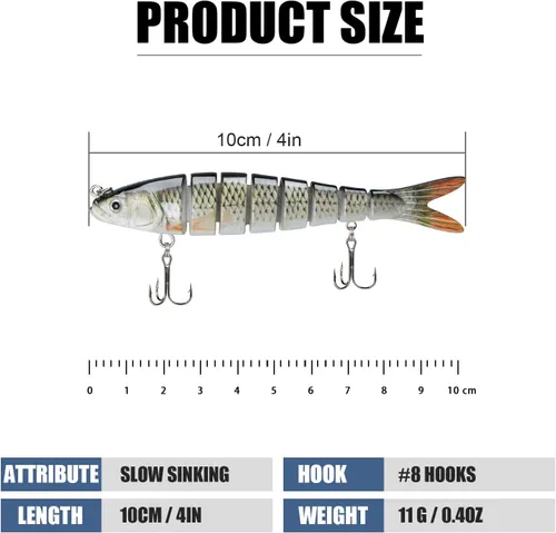 Miniatura 2 de TRUSCEND Swimmax - Señuelos de pesca realistas para agua salada y agua dulce, para trucha lucioperca, lucio, salmón azul, cebo, pesca de lubina
