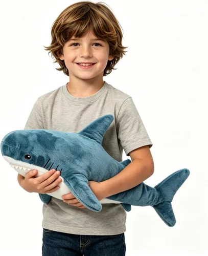 Miniatura 7 de Djungelskog Peluche de Tiburón de 100cm/39 pulgadas, Animal de Peluche Tiburón Gigante - Regalo Ideal para Niños, Niñas y Novias - ¡Súper Suave