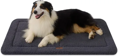 Miniatura 10 de Joydeco Colchoneta Reversible para Jaula de Perro de Perfil Bajo, Almohadilla Lavable para Perro con Vellón Ultra Suave, Diseño Compacto