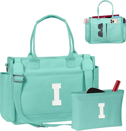 Miniatura 131 de Easter Basket Stuffers, Initial Tote Bag with Makeup Bag, Birthday Gifts for Women, Teen Girl Gifts Trendy Stuff
