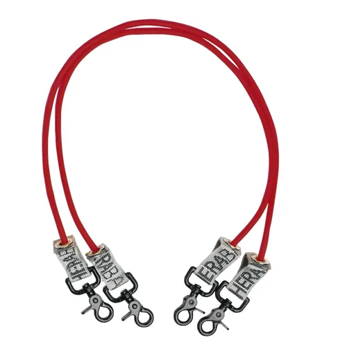Miniatura 14 de Banda de bienestar profesional TheraBand con tubos resistentes de látex y conectores, 18 pulgadas, 2 Rojo - Medio - Nivel 3