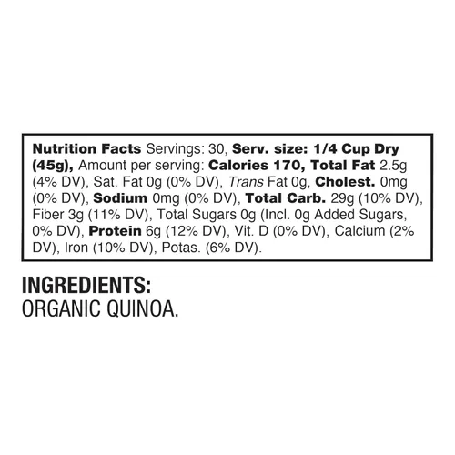 Miniatura 2 de BetterBody Foods Quínoa orgánica, vegana, sin gluten, reemplazo de arroz con bajo índice glucémico, 3 libras