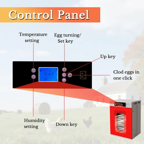 Miniatura 3 de Incubadora de 400 huevos, incubadora automática para incubar huevos, con giro automático de huevos y control de humedad de temperatura, incubadora