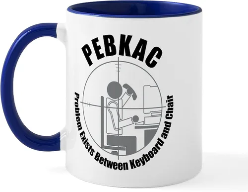 Miniatura 6 de CafePress PEBKAC - Taza de café de cerámica, taza de té de 11 onzas