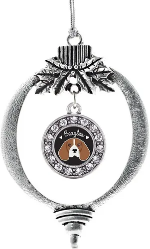 Miniatura 109 de Inspired Silver - Bonita bandera estadounidense - Adorno de Navidad plateado - Adorno de árbol de Navidad con dije circular con circonita cúbica