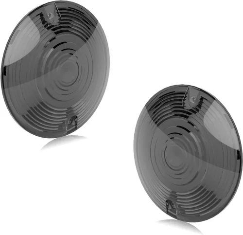 Miniatura 7 de NTHREEAUTO - Cubierta de lente de luz direccional plana de 3 1/4 pulgadas ámbar compatible con Harley Touring Electra Glide Road King Softail
