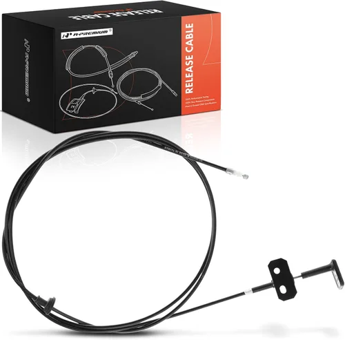 Miniatura 9 de A-Premium Cable de liberación del capó delantero sin mango compatible con Honda Civic 1992 1993 1994 1995, 91.1 pulgadas