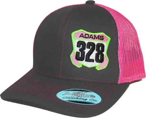 Miniatura 4 de JUST RIDE Sombrero personalizado personalizado de malla Snapback con placa de número de motocross