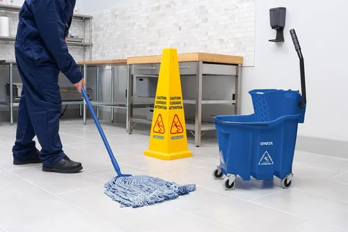 Miniatura 3 de SPARTA 7690414 Omnifit Cubo de fregona de plástico para limpieza, 35 cuartos de galón, azul