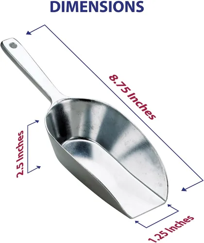 Miniatura 3 de HIC Kitchen Cuchara de fondo plano para alimentos, 8.75 pulgadas, 8.268 in, aluminio fundido anodizado de grado comercial