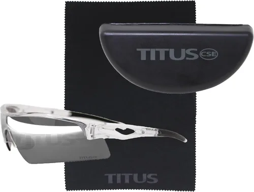 Miniatura 35 de TITUS G20 Gafas de seguridad para todos los deportes, protección para motocicletas, compatibles con ANSI Z87+ Marco negro - Lente ahumado - Con bolsa