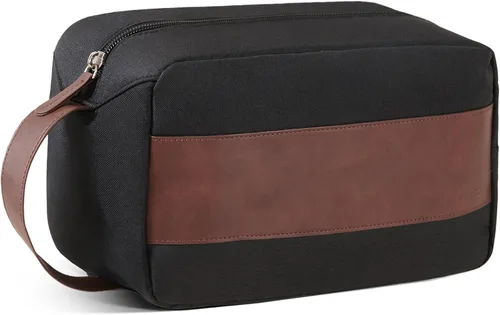 Miniatura 11 de Vorspack Neceser para hombre – Bolsa de viaje resistente al agua para artículos de tocador, accesorios, artículos esenciales de viaje, regalos, Negro