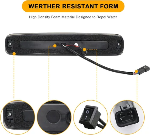 Miniatura 5 de Tercera luz de freno LED de repuesto para Sierra/Silverado 1500 2500 3500/HD 1999-2007, lámpara de parada central de cabina trasera con junta