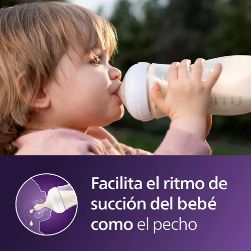 Miniatura 2 de Philips Avent - Biberón natural con boquilla de respuesta natural, rosa, 9 onzas, paquete de 4, SCY903/14