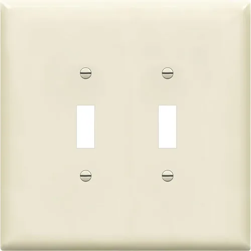Miniatura 15 de ENERLITES Cubierta doble para interruptor de palanca, placa de pared para interruptor de luz de dos bandas, acabado brillante, 2 bandas de 5.5 x 5.5