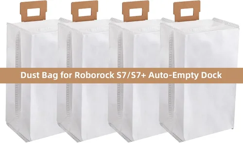 Miniatura 2 de Paquete de 4 bolsas de polvo para aspiradora Roborock S7 / S7+ Base de vacío automático Juego de accesorios de fábrica de fuente de bolsa