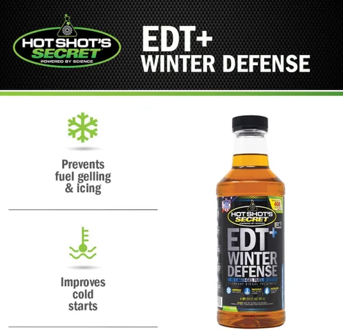 Miniatura 5 de Hot Shot's Secret EDT+ Winter Defense - Aditivo de combustible diésel anti-gel 7 en 1 de 32 onzas, evita la gelificación, protege el sistema