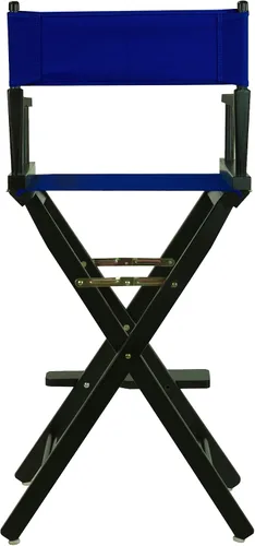 Miniatura 6 de Casual Home - Silla de director de 30 in, marco negro, lona azul rey, altura de barra
