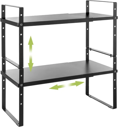 Estante Organizador Expandible de Gabinete Across-Star, Estantes Organizadores Apilables para Encimera de Cocina, Almacenamiento de Altura Ajustable