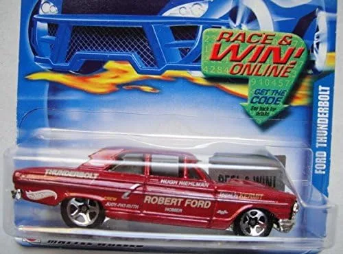 Miniatura 2 de Hot Wheels RED Ford Thunderbolt # 142 Race & Win Tarjeta en línea 5SP