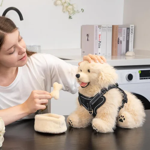 Miniatura 2 de Chongker Animales de Peluche de Perro con Juguetes Magnéticos, Suaves y Tiernos Juguetes de Peluche Golden Retriever, Animales de Peluche