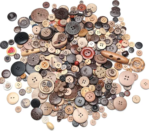 Miniatura 9 de Acerca de 660 botones de resina de varias especificaciones, botones hechos a mano, botones artesanales de costura, botones decorativos pintados a