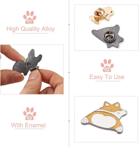 Miniatura 109 de Pandahall - Broches esmaltados de aleación con varios temas, broche de solapa, juego de pines esmaltados