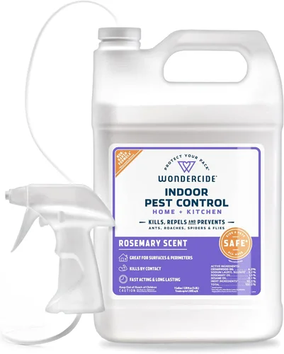 Wondercide – Rociador de control de plagas de interior para hogar y cocina – Insecticida y repelente de hormigas, cucarachas, arañas, moscas, pulgas