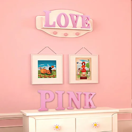 Miniatura 6 de AOCEAN Letras de madera rosa de 6 pulgadas sin terminar Letras de madera para pared MAGA Letras de madera decorativas de pie Tablero de letras